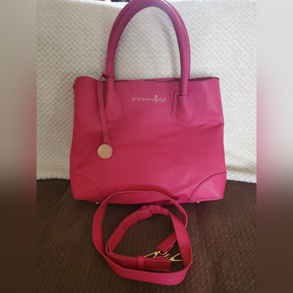 Pampered Chef Pink Tote Shoulder Bag